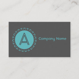 Stamped Spot Blue Dark Visitekaartje