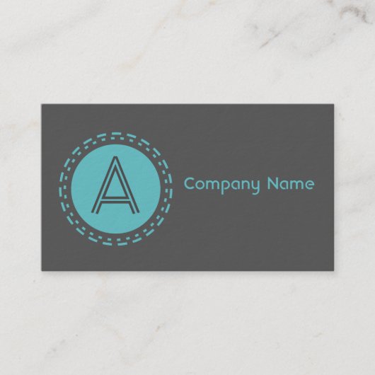 Stamped Spot Blue Dark Visitekaartje (Voorkant)