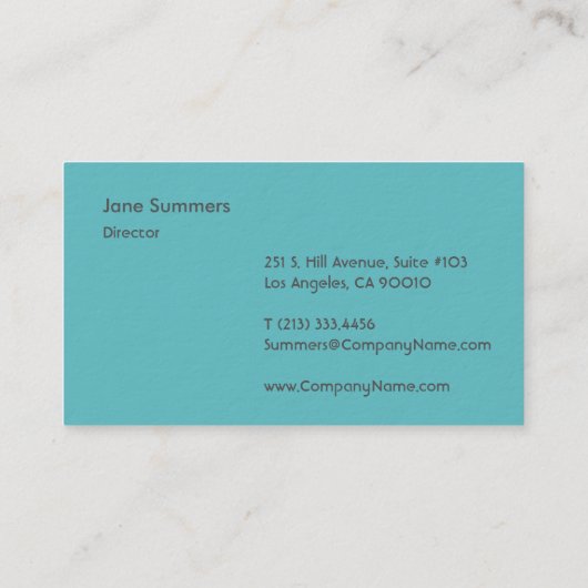 Stamped Spot Blue Dark Visitekaartje (Achterkant)