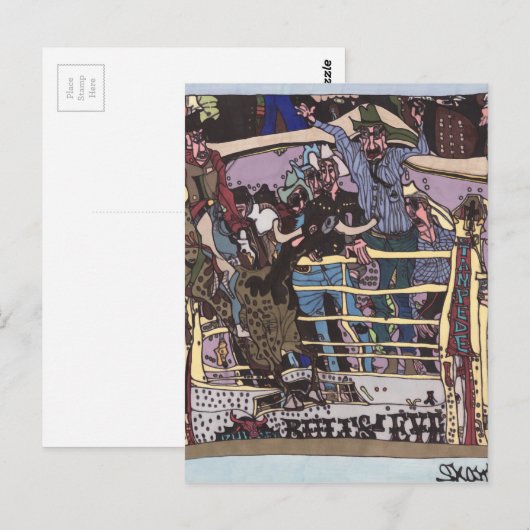 Stampede 8 seconden briefkaart (Voorkant / Achterkant)