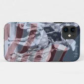 Stampede gebeden (ballpoint met vlag) Case-Mate iPhone case (Achterkant (horizontaal))