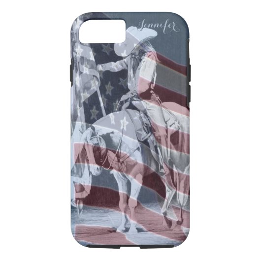 Stampede gebeden (ballpoint met vlag) Case-Mate iPhone case (Achterkant)