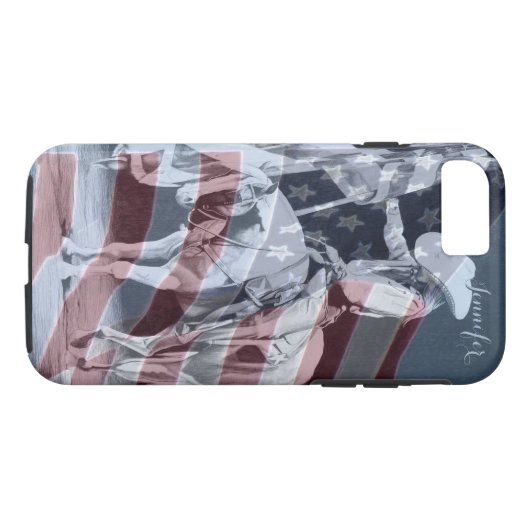 Stampede gebeden (ballpoint met vlag) Case-Mate iPhone case (Achterkant (Horizontaal))