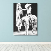 Stampede Prayers (ballpoint) Canvas Afdruk (Insitu (Houten vloer))