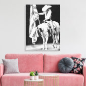 Stampede Prayers (ballpoint) Canvas Afdruk (Insitu (Woonkamer))