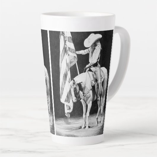 Stampede Prayers (ballpoint) Latte Mok (Rechterhoek)