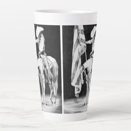 Stampede Prayers (ballpoint) Latte Mok (Voorkant)