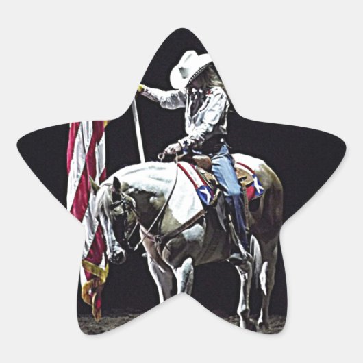 Stampede Prayers Ster Sticker (Voorkant)