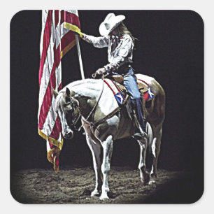 Stampede Prayers Vierkante Sticker