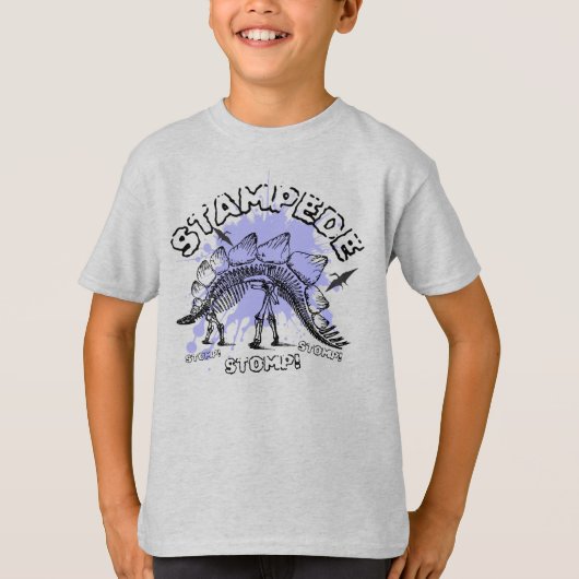 Stampede Stegosaurus Dinosaur T-shirt (Voorkant)