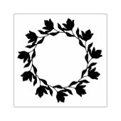 Stämpel med vacker blomkrans rubberstempel (Afrduk)