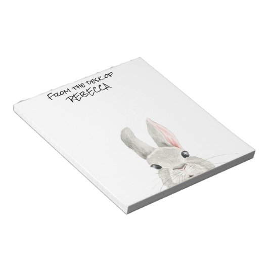 Stampen van Bunny Rabbit van het bureau van specia Notitieblok (Schuin)