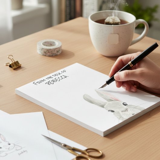 Stampen van Bunny Rabbit van het bureau van specia Notitieblok