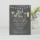 Stampen van de Bar Chalk Party Couple's Shower Kaart (Staand voorkant)