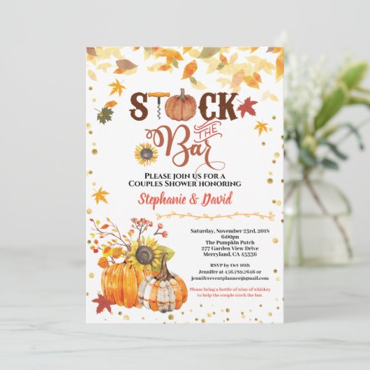 Stampen van de herfst van de staaf kaart (Staand voorkant)