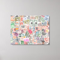 Stampen van over de hele wereld, unieke canvaskuns