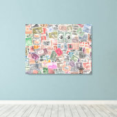 Stampen van over de hele wereld, unieke canvaskuns canvas afdruk (Insitu (Houten vloer))