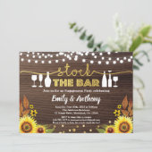 Stampen van verloving voor zonnebloemen kaart (Staand voorkant)