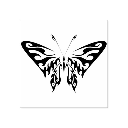 stamper met abstracte stam van tribale vlinder rubberstempel (Afrduk)