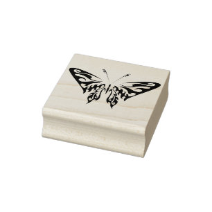 stamper met abstracte stam van tribale vlinder rubberstempel