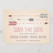  stampijlen Sla de datum-bekendmaking op Save The Date (Voorkant / Achterkant)