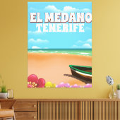 Stamposter voor stransport El Medano Tenerife Canvas Afdruk (Insitu (Woonkamer))