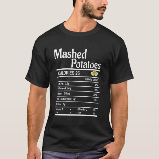 Stampot Voedingsfeiten Grappige Thanksgiving T-shirt (Voorkant)