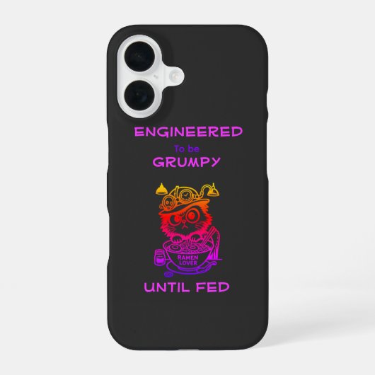 Stamppunk Ramen Kat Grappige Anime iPhone 16 Hoesje (Achterkant)