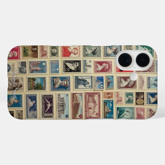  Stamps Global Travel Case-Mate iPhone Case (Achterkant (horizontaal))