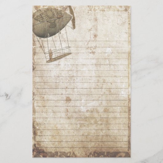 Stampunk-benodigdheden - waar gedachten vliegen briefpapier (Voorkant)