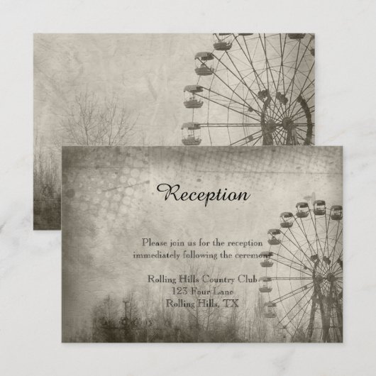 Stampunk Carnival Top Hat Weddenschap Kaart (Voorkant / Achterkant)