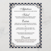 Stampunk Checkerboard Wedding Menu-kaarten Menu (Achterkant)