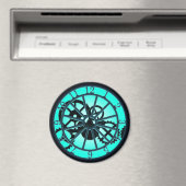 Stampunk gothische ijronwork klok met zichtbaar ta magneet (Insitu (Vaatwasser))