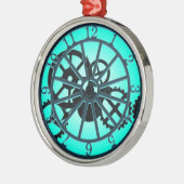 Stampunk gothische ijronwork klok met zichtbaar ta metalen ornament (Links)