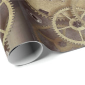 Stampunk - industrieel klokhuis - wrap / kraftpapi cadeaupapier (Rol Hoek)