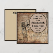 Stampunk Inventor Top Hat Personalized Event Kaart (Voorkant / Achterkant)