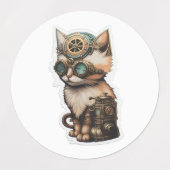 Stampunk Katten Sticker Blad (Design 2)