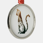 Stampunk-kattenversiering Metalen Ornament (Rechts)