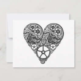 Stampunk-klokwerken en tandwielhartverwarmingstoes