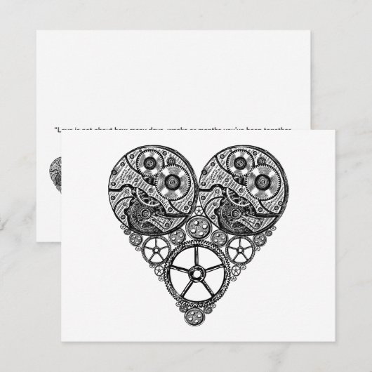 Stampunk-klokwerken en tandwielhartverwarmingstoes (Voorkant / Achterkant)