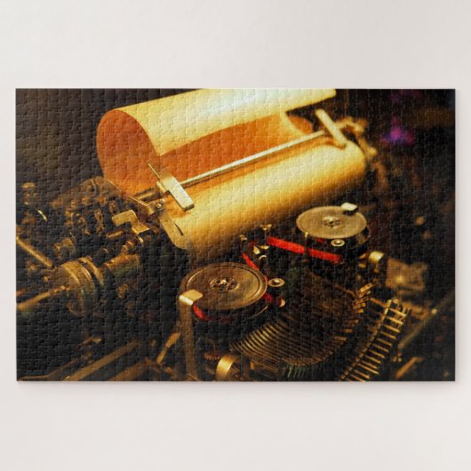 Stampunk-schrijfmachine puzzel legpuzzel (Horizontaal)