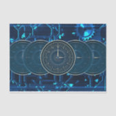 Stampunk-uurwerkklokken Tissuepapier (Voorkant)