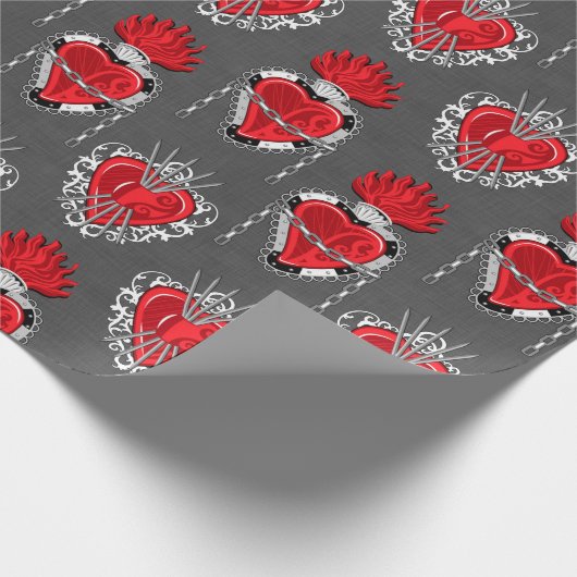 Stampunk Valentijns pakpapier (Hoek)