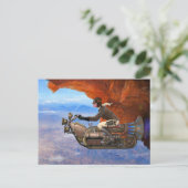 Stampunk-vliegmachine Briefkaart (Staand voorkant)