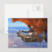 Stampunk-vliegmachine Briefkaart (Voorkant / Achterkant)