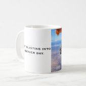 Stampunk-vliegmachine Koffiemok (Voorkant links)