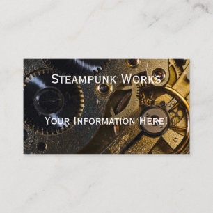 Stampunk Watch Mechanism Visitekaartje