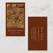 Stampunkkaartontwerp Visitekaartje (Voorkant / Achterkant)