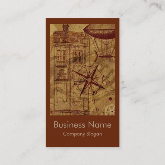 Stampunkkaartontwerp Visitekaartje (Voorkant)