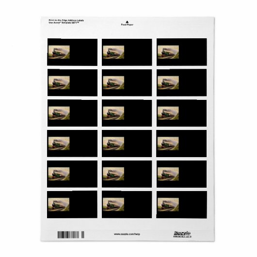 Stamreisadreslabel Etiket (Full Sheet)